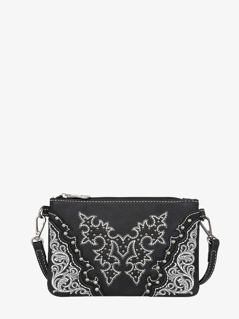 Montana West Boot Scroll Embroidered Crossbody Clutch