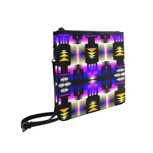 Moon Shadow and Yellow Sage Slim Clutch Bag