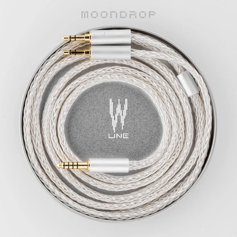 Moondrop Line V 6N Single Crystal Copper Silver-Plated Headphone Cable