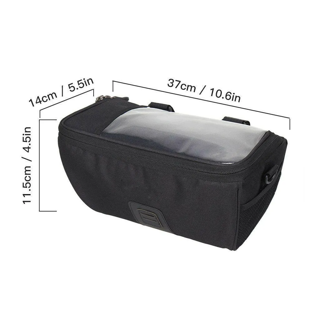 Multi-functional Bicycle Handlebar Bag with Touchscreen Pocket Cycling Front Frame Bag Pack Crossbody Shoulder Bag