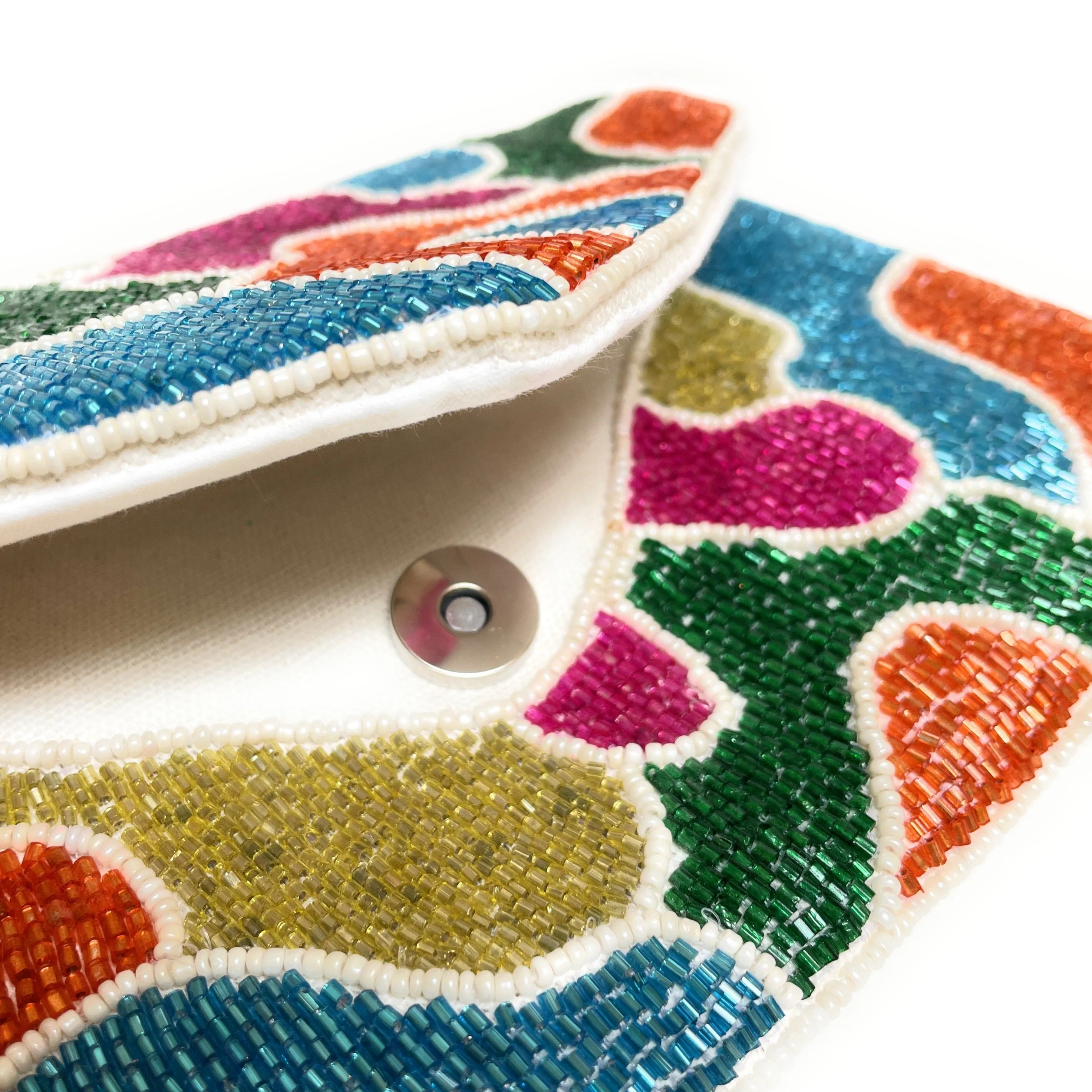 Multicolor Beaded Clutch Purse