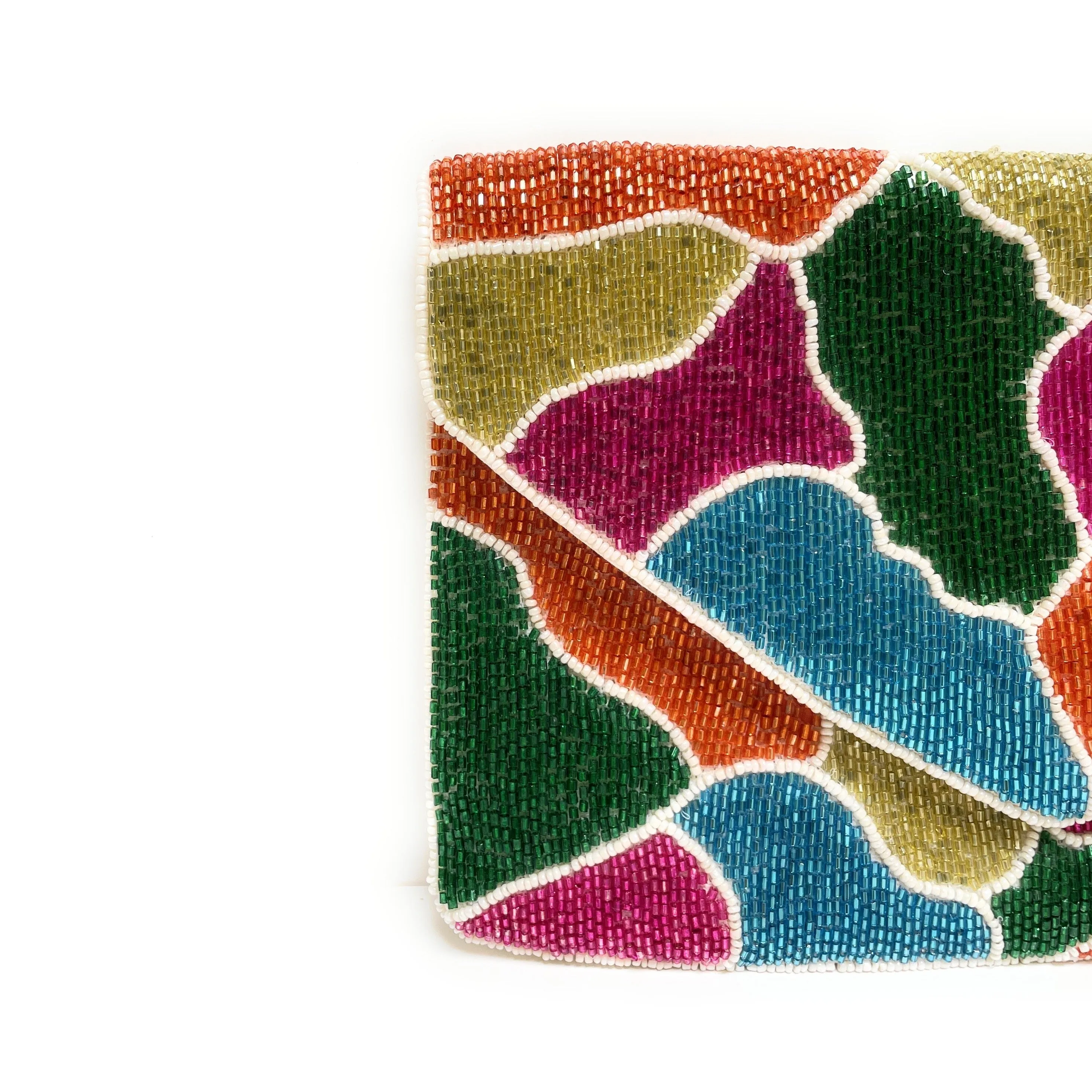 Multicolor Beaded Clutch Purse