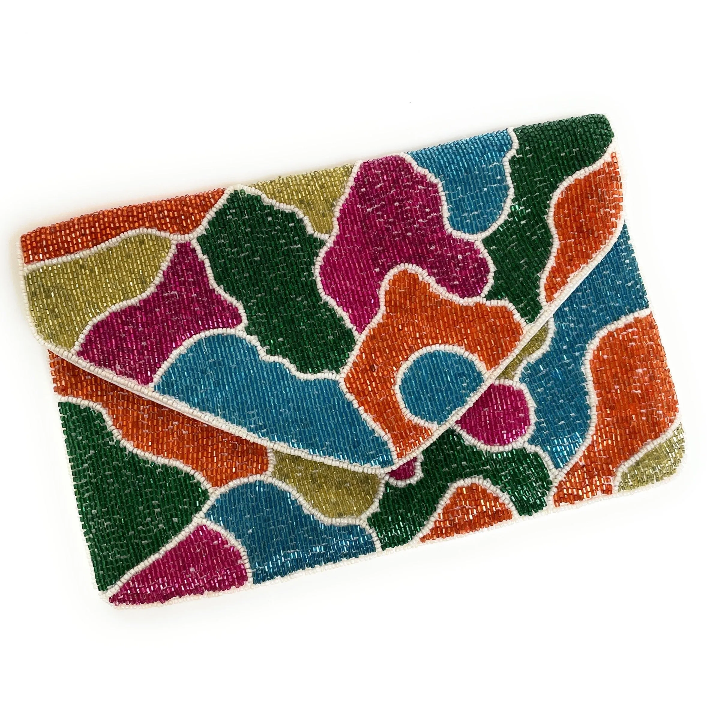 Multicolor Beaded Clutch Purse