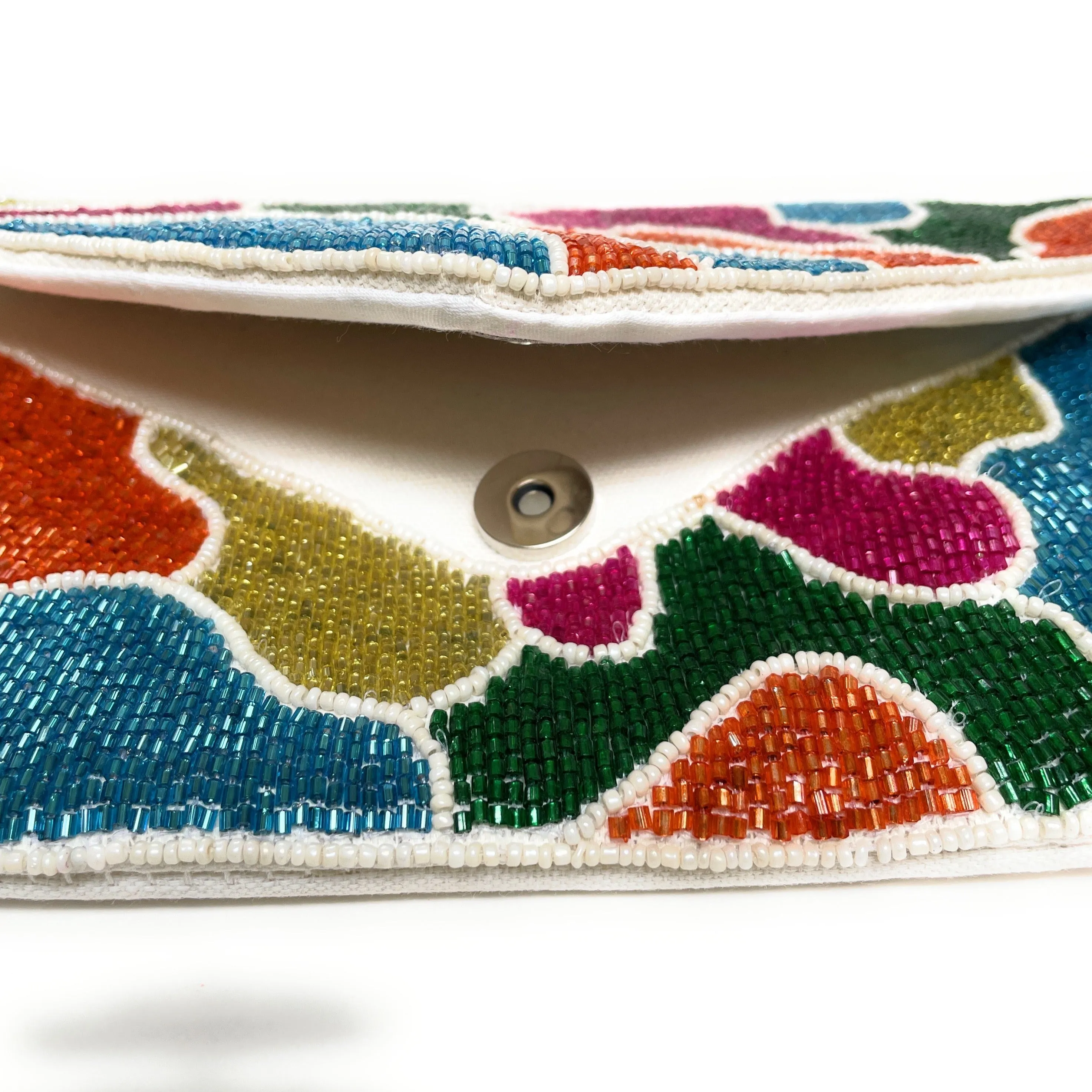 Multicolor Beaded Clutch Purse