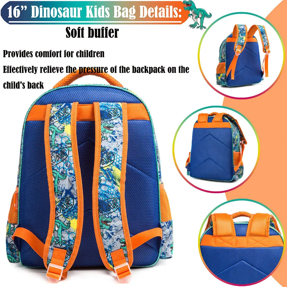 (NET) New Style School Bags Boys Astronautr Backpack School Bookbag for Boys Kids School Dinosaurs Kids Backpack  set 3 pcs / 11401-3