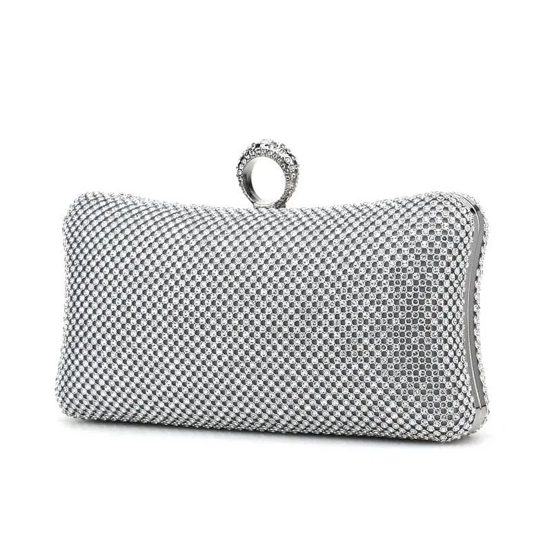 Night Glam Clutch - Silver