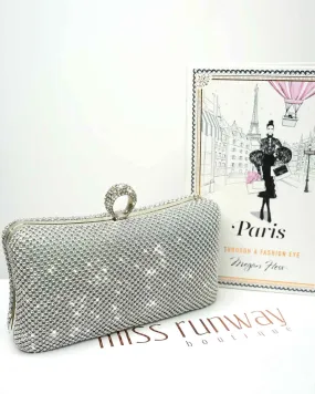 Night Glam Clutch - Silver