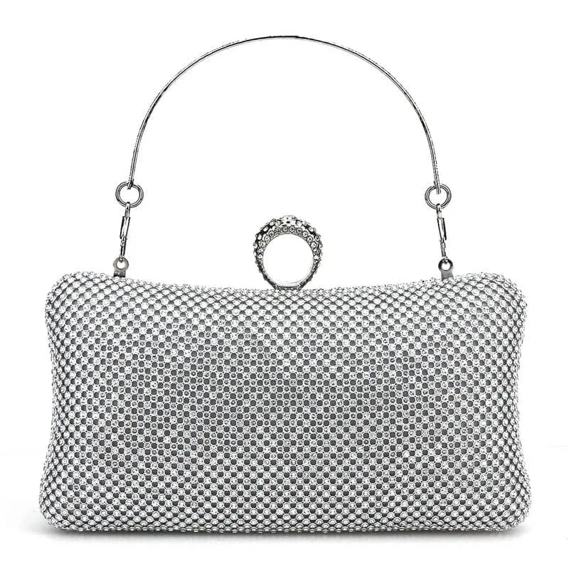 Night Glam Clutch - Silver