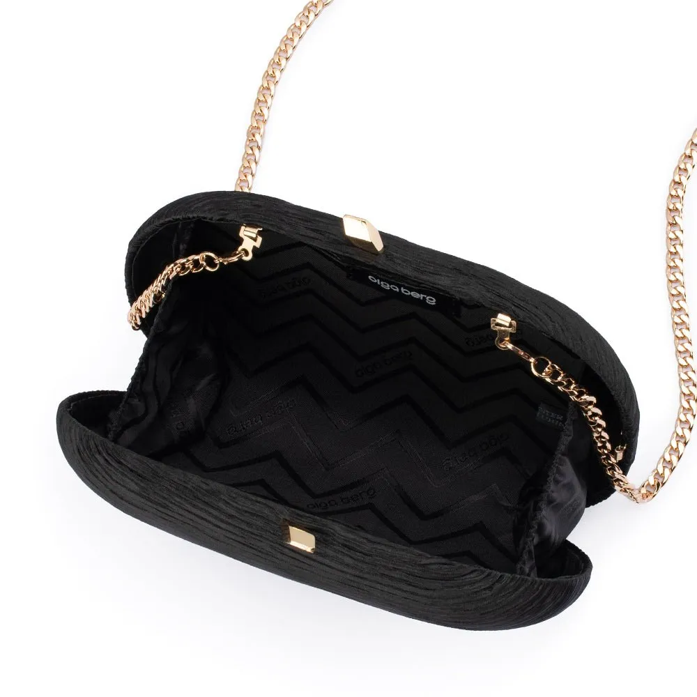 OB4820 NATALIE PLEATED OVAL CLUTCH