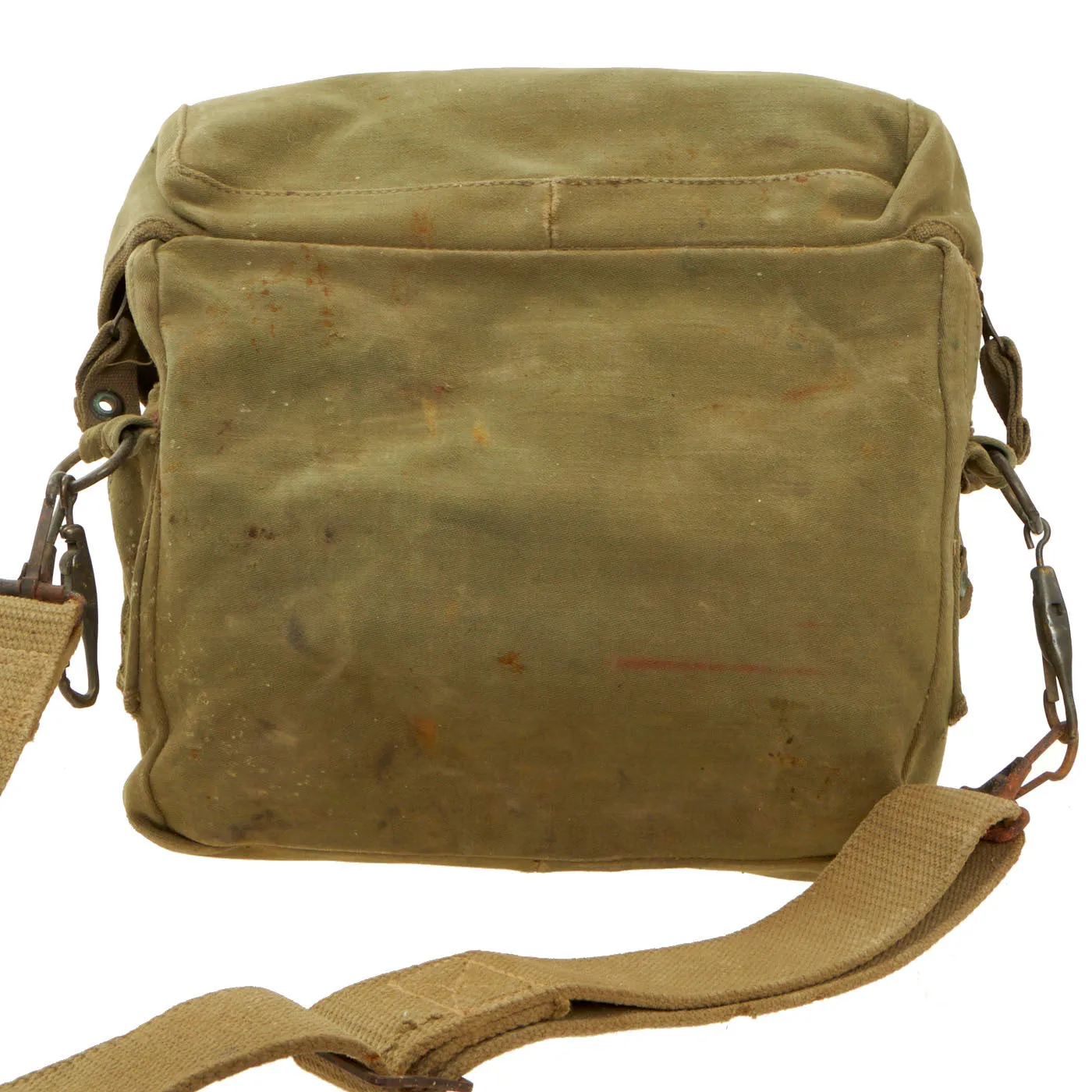 Original U.S. Korean War Early Vietnam War Rubberized Canvas 1st Pattern M3 Medical Bag - With Contents