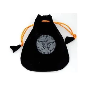 Pentagram Velveteen Black Bag  5"