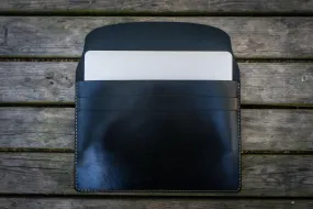 Personalized Leather MacBook Sleeves - Black