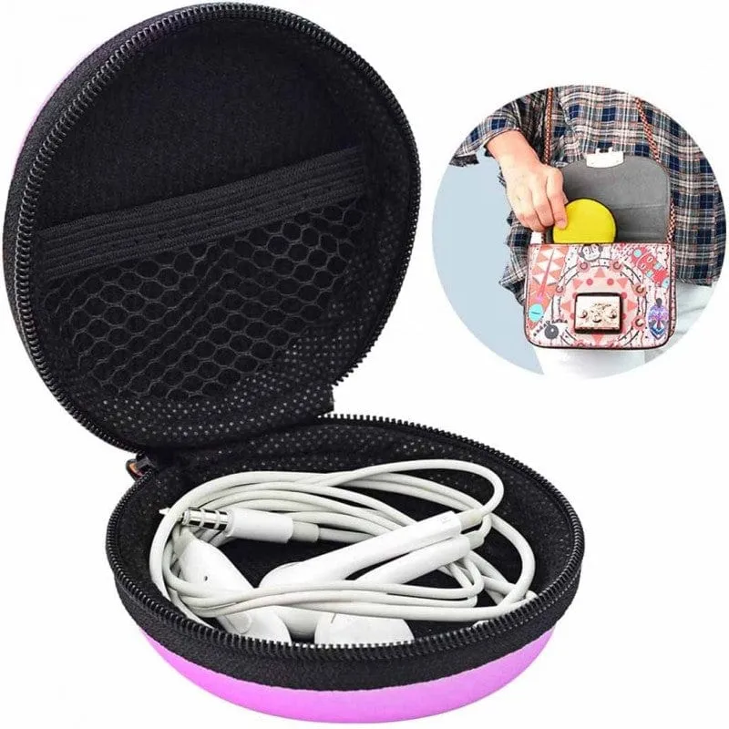 Portable Earphone & Sim Card Pouch ( Random Colour )