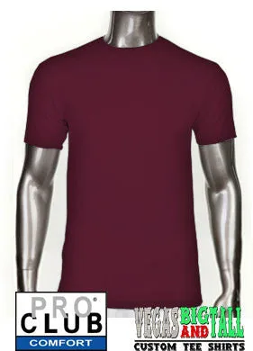 Pro Club Comfort Short Sleeve Deep Maroon T-Shirt