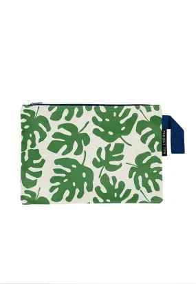 Project Ten Large Zip Pouch - Monstera