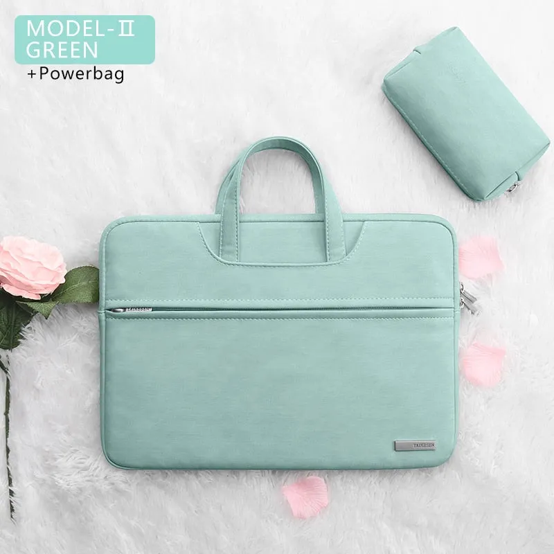 PU Leather women Laptop Bag Notebook Case Carrying Briefcase for Macbook Air 13.3 14 15.6 inch men Handbags shoulder sleeve Bag