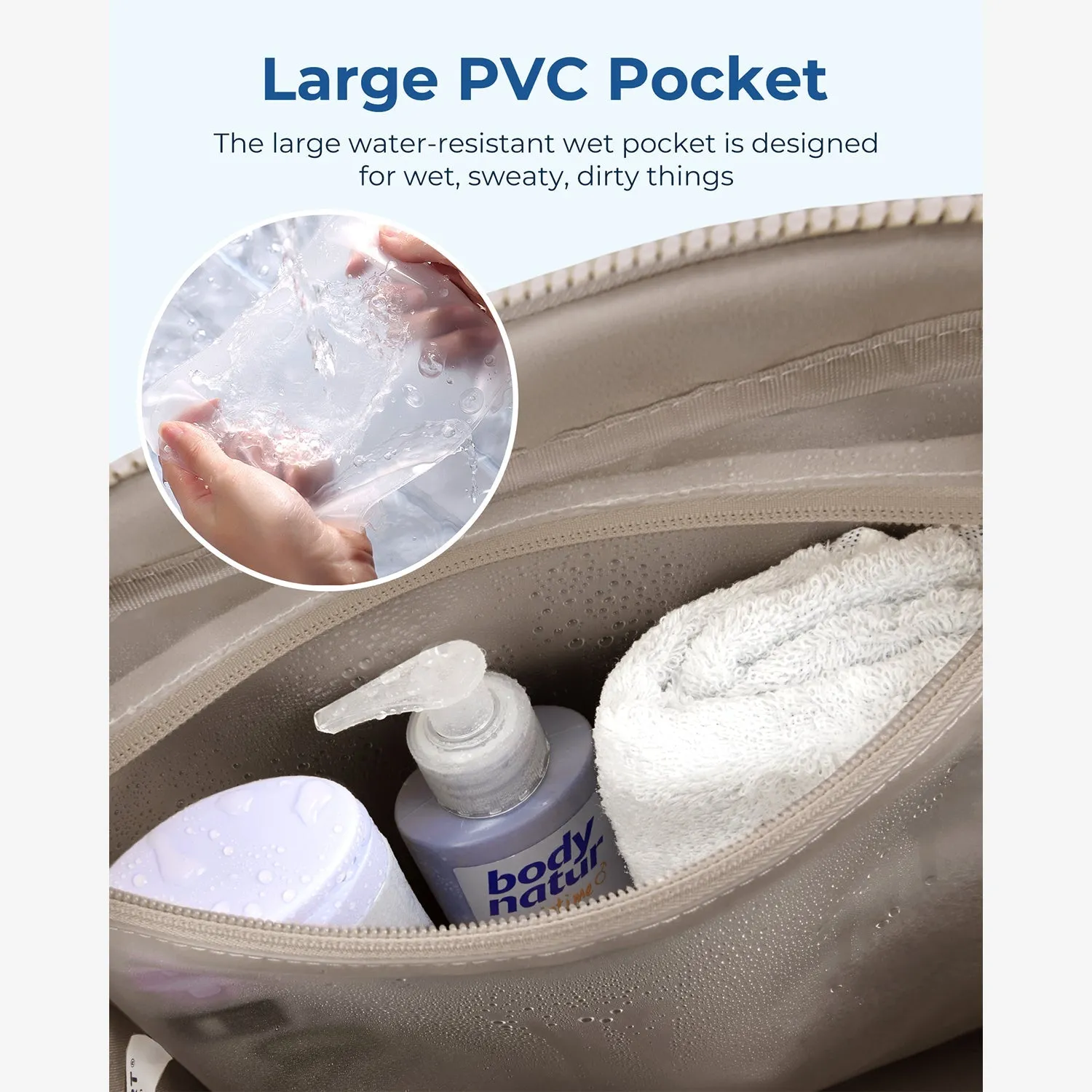 Puffy Water-Resistant Gym & Travel Duffle Bag