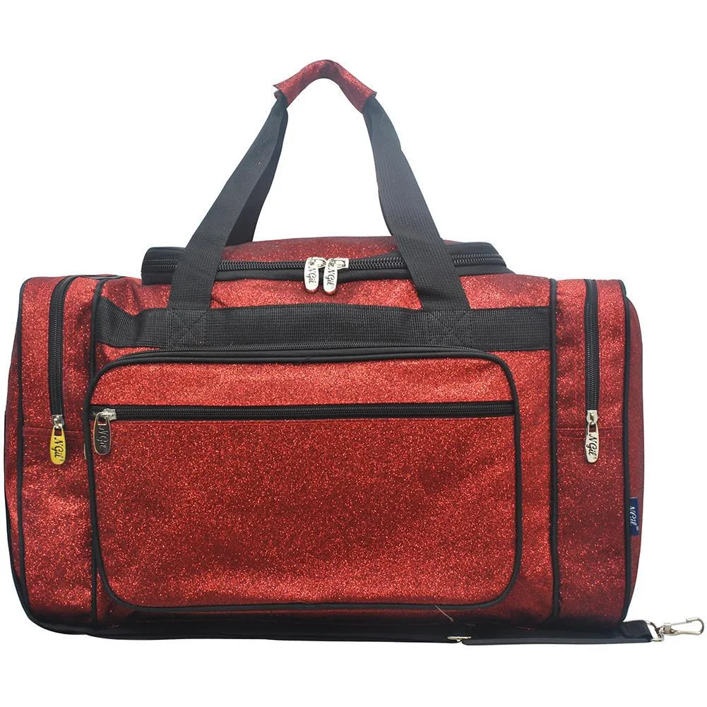 Red Glitter NGIL Canvas 23" Duffle Bag