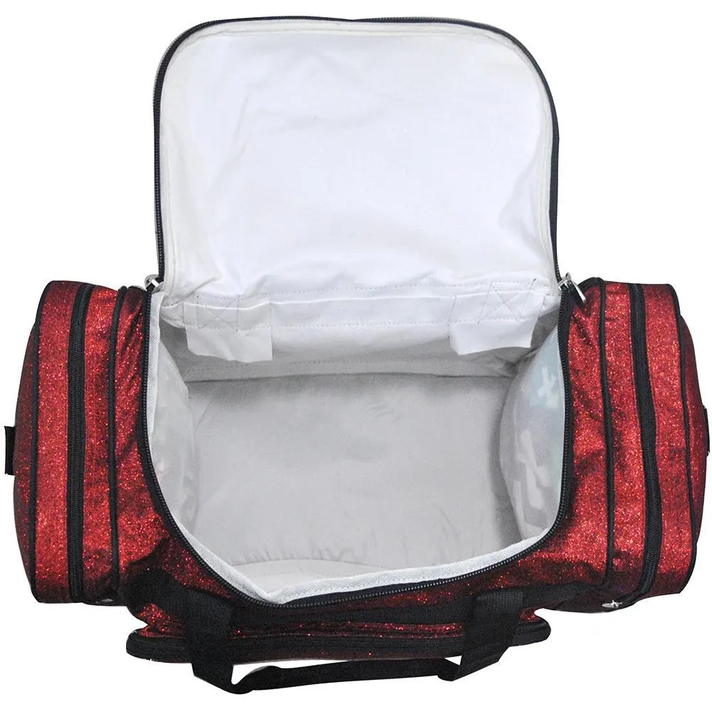 Red Glitter NGIL Canvas 23" Duffle Bag