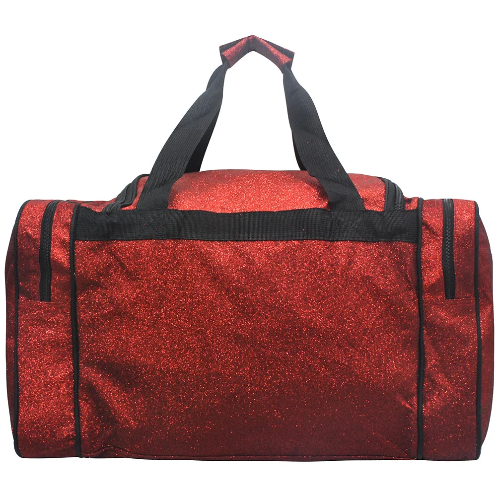 Red Glitter NGIL Canvas 23" Duffle Bag