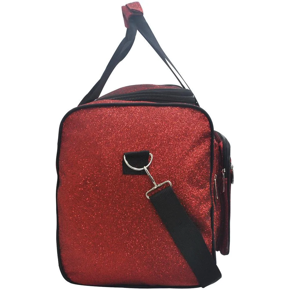 Red Glitter NGIL Canvas 23" Duffle Bag