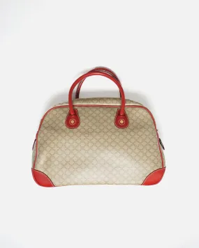 Red Piping Macadam Hand Bag