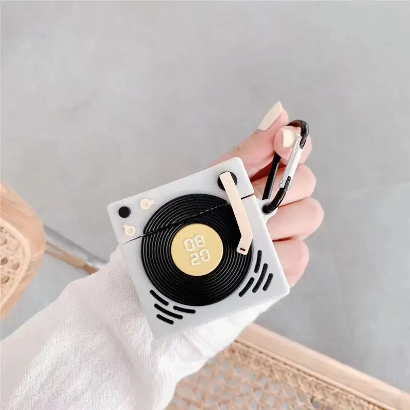 Retro Creative Gramophone Nostalgic Silicone Headphone Case