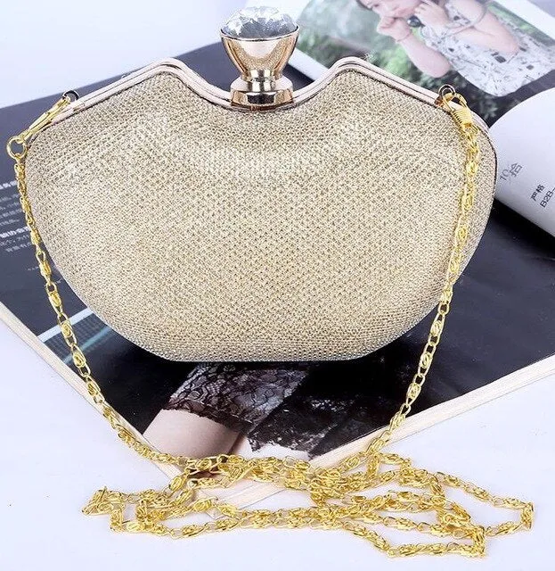 Rhinestone Single Chain Bride Wedding Fashion  Day Clutch