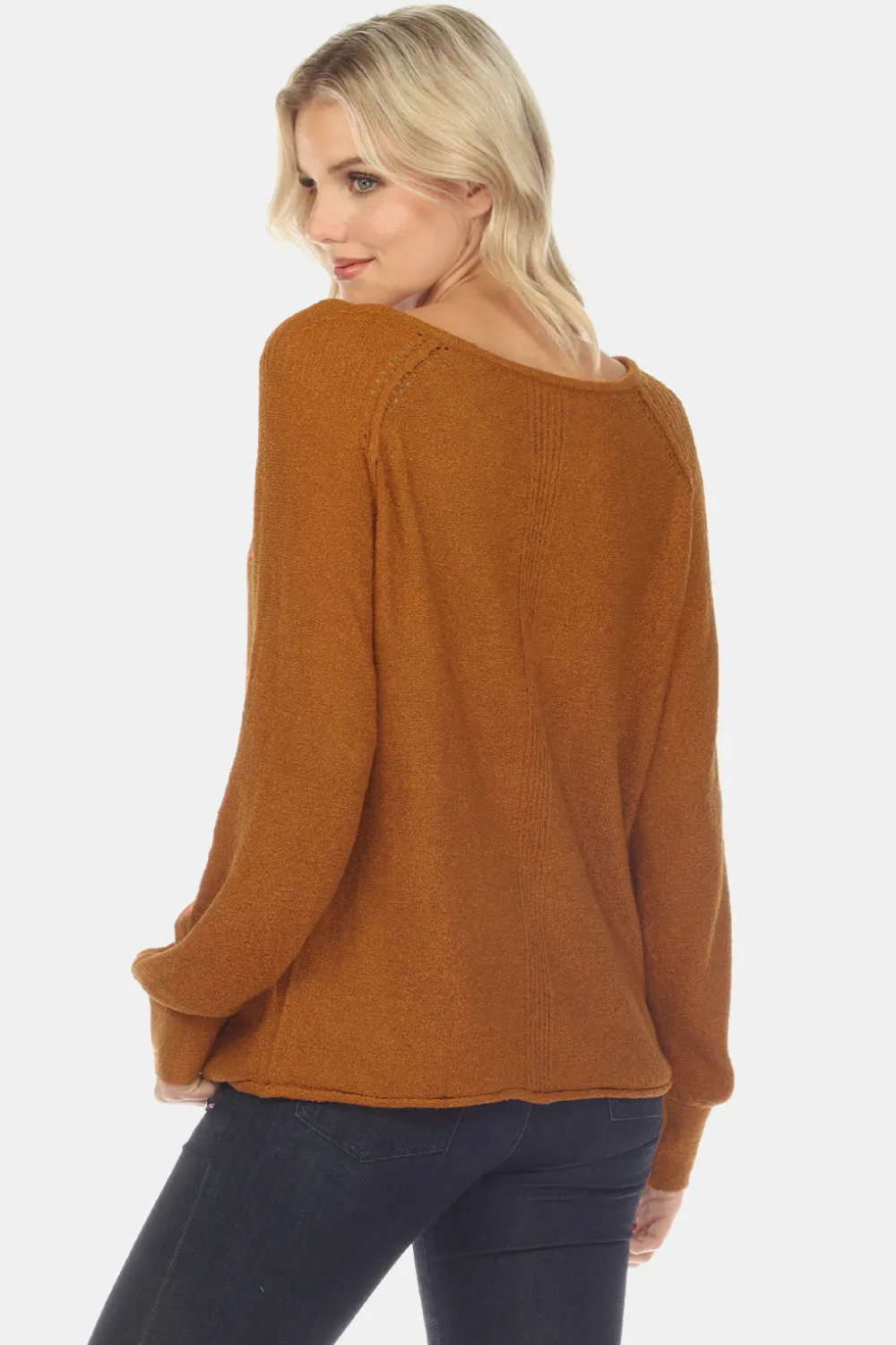 Round Neck Raglan Sleeve Sweater