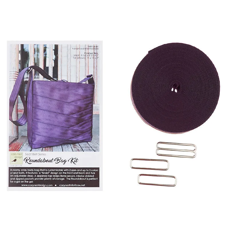 Roundabout Bag Seat Belt Kit - Tall Purple