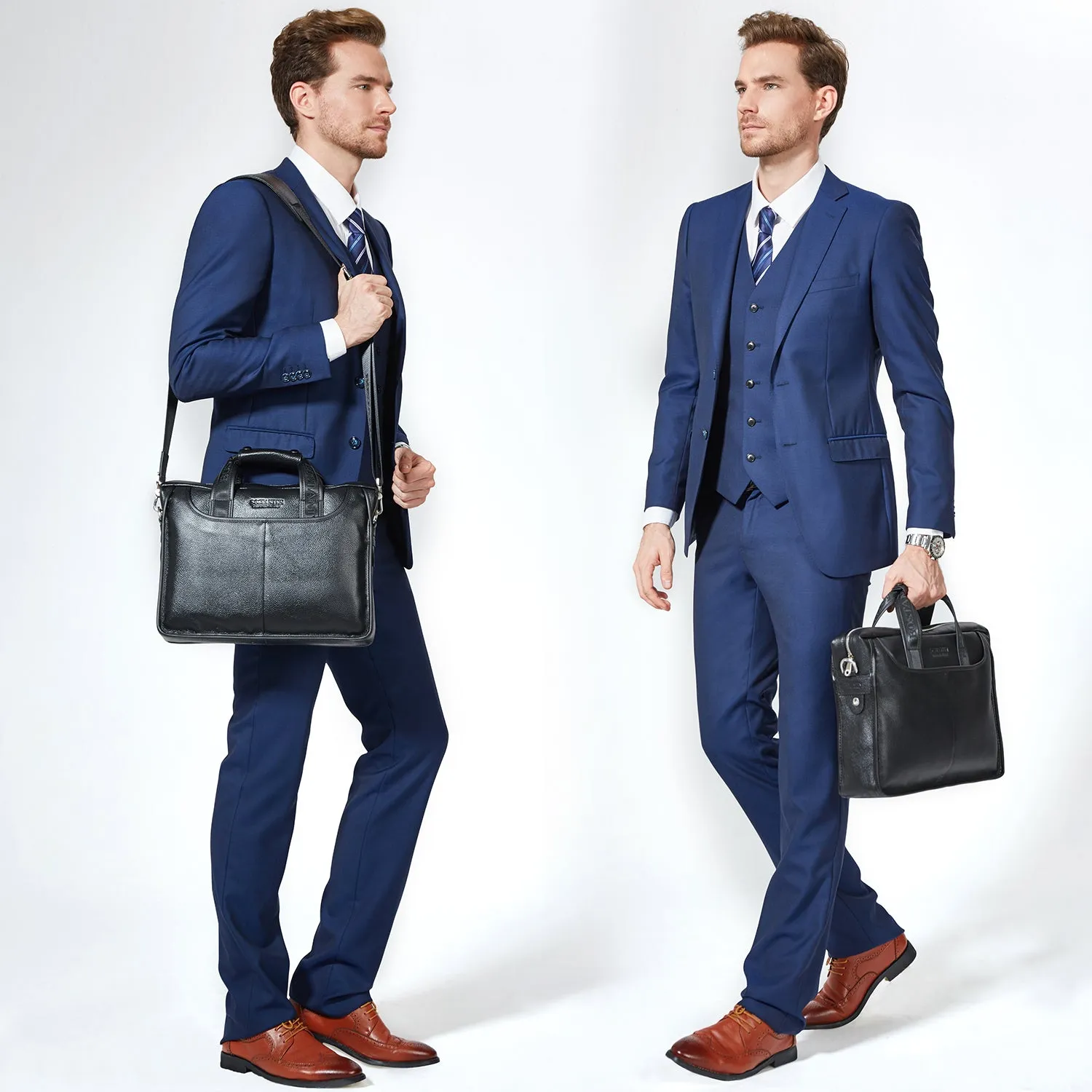 Royal Retro Leather Briefcase | 14' Laptop