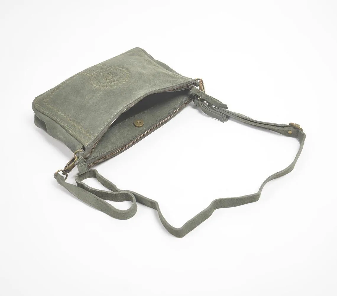 Rugged Leather Sling Bag