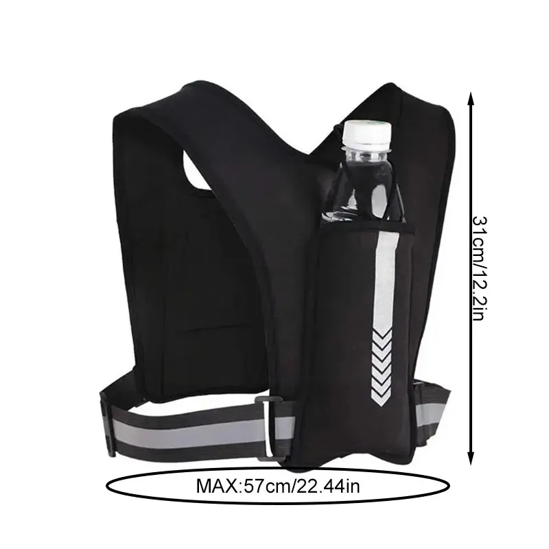 Running Backpack Reflective Vest Package Multifunctional Sports Phone Chest Pack Lightweight for Outdoor Sports Cycling Climbing