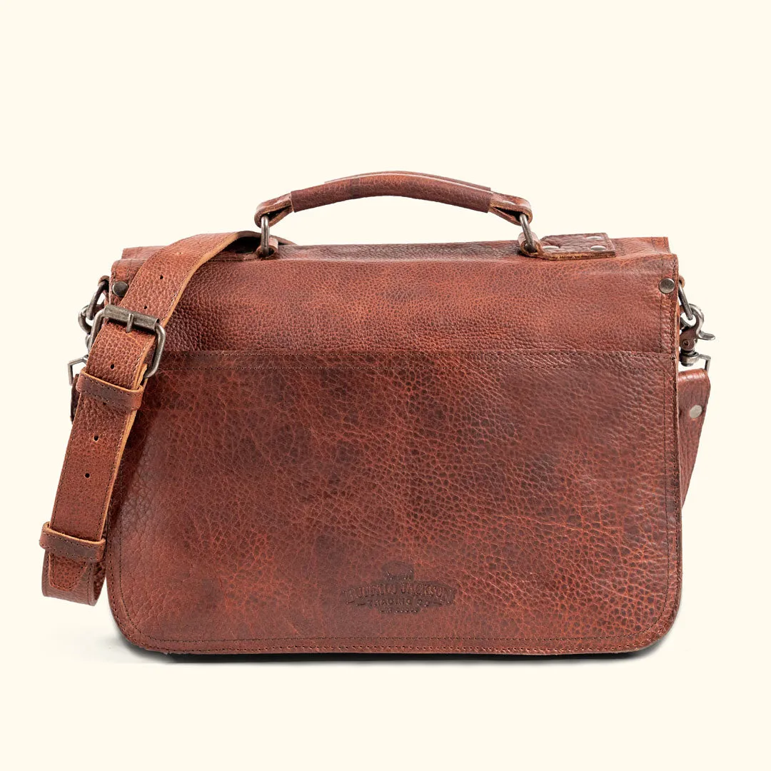 Ryder Reserve Bison Leather Briefcase | Brown