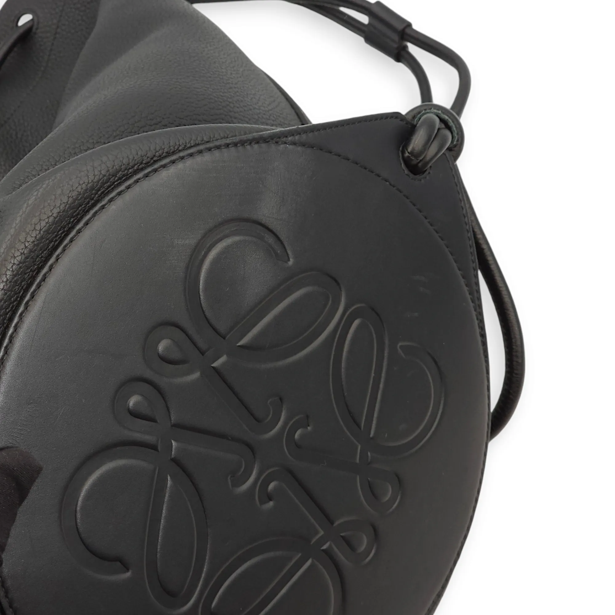 Sailor Large Black Duffle Bag in Calfskin