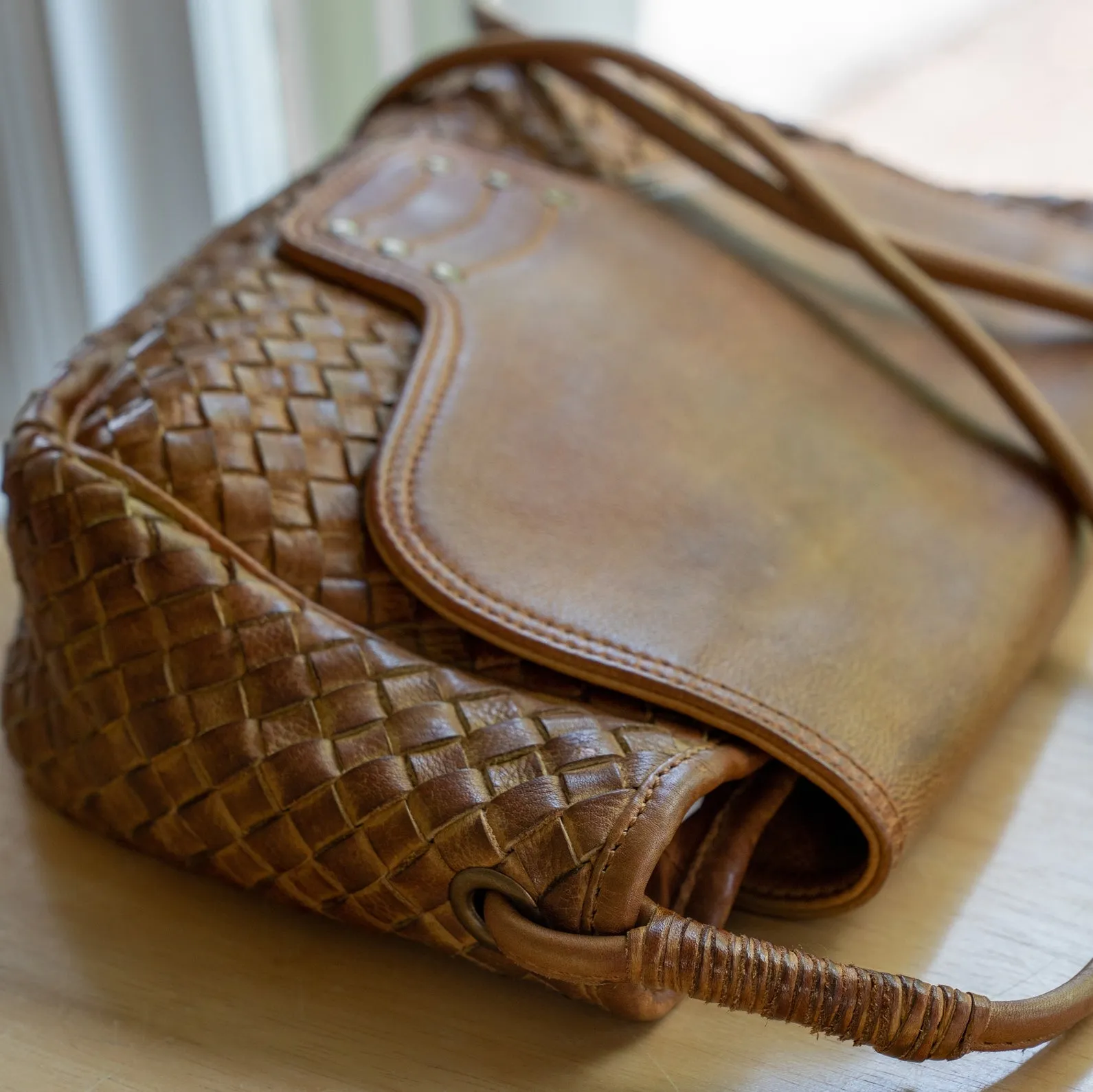 Sawyer Woven Shoulder Bag