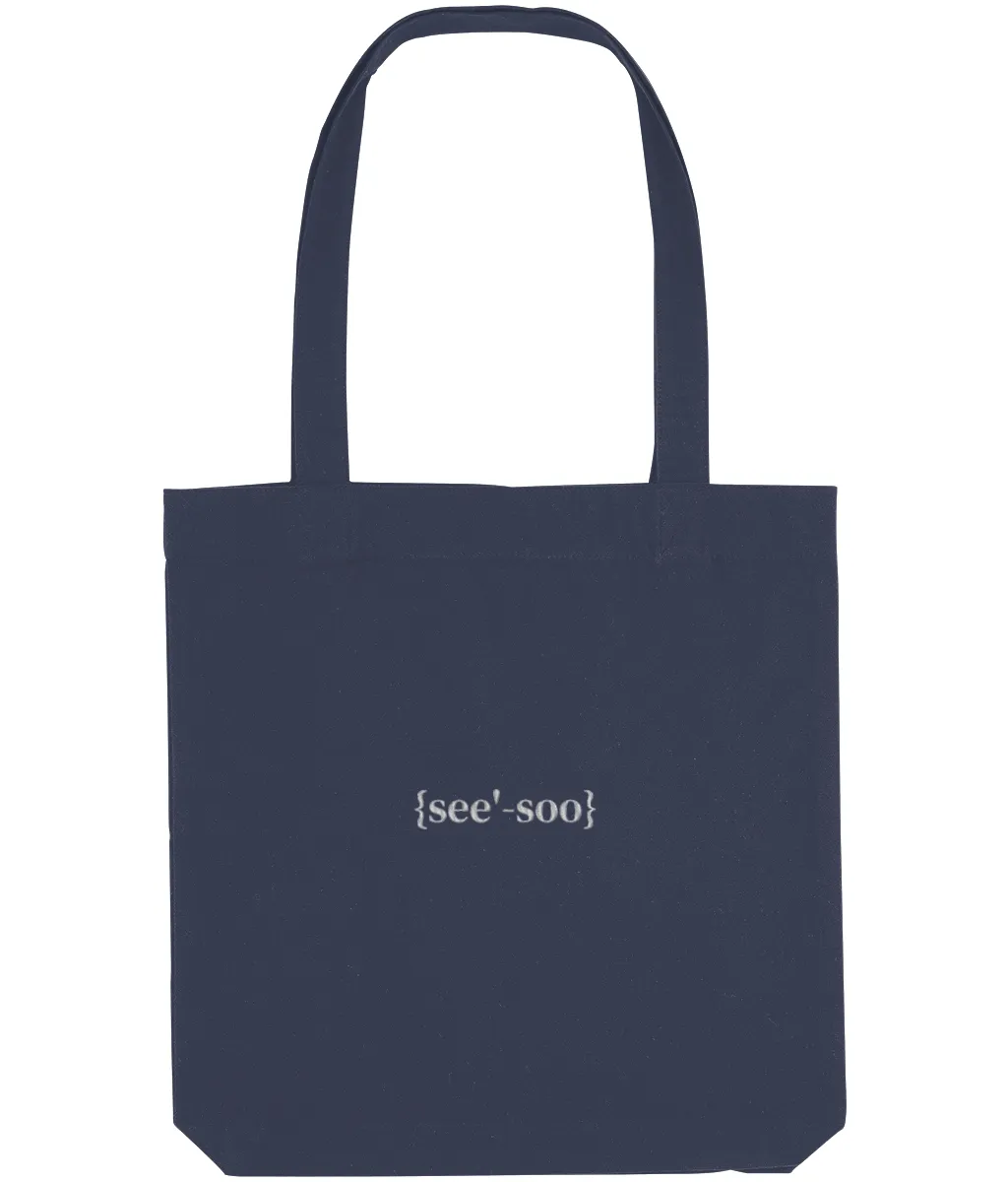 See'-soo "Signature" 100% Recycled Cotton Mix Tote