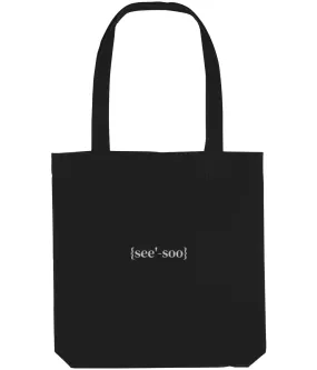 See'-soo "Signature" 100% Recycled Cotton Mix Tote