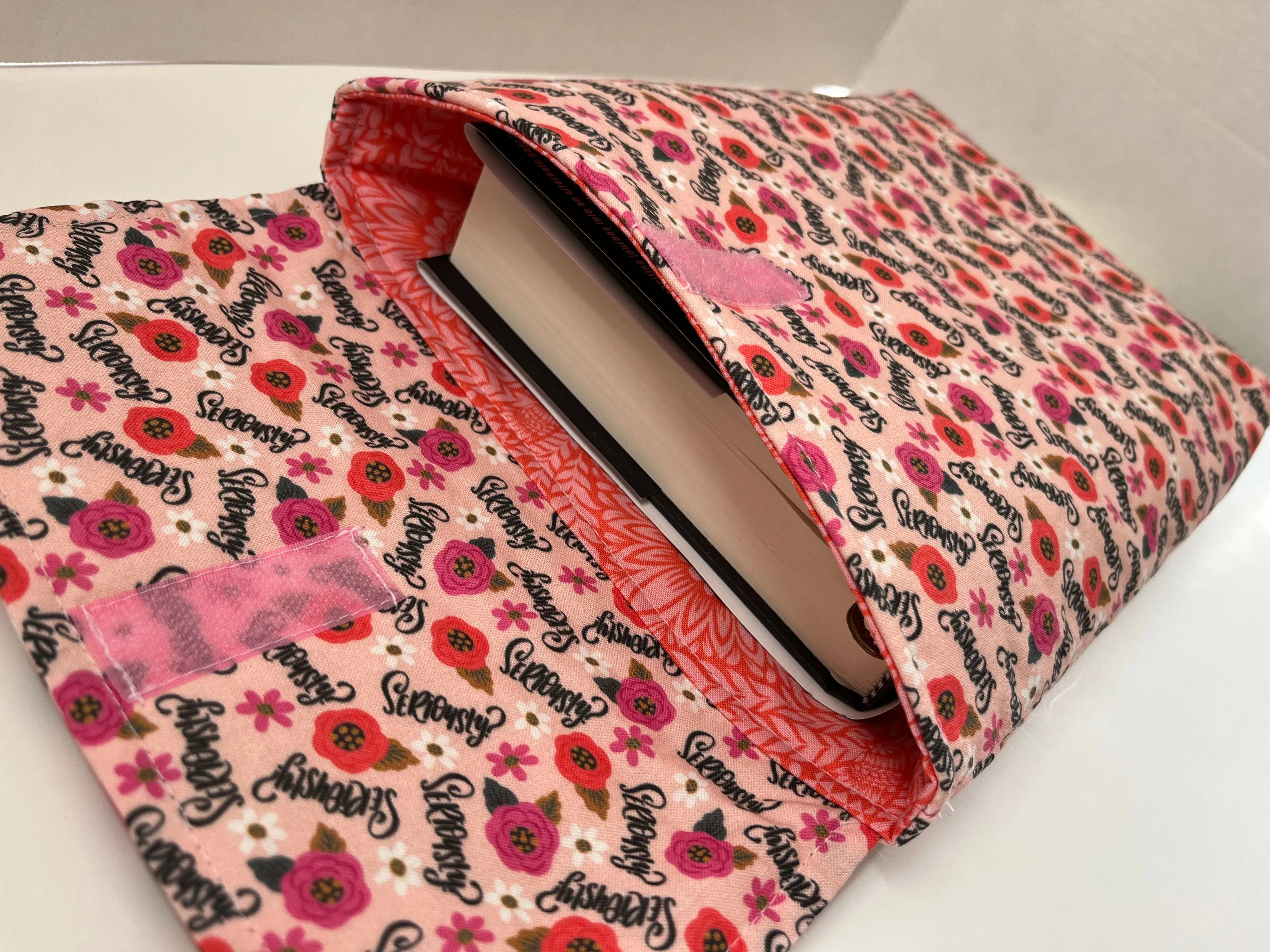 Seriously? Pink Floral Padded Book Sleeve