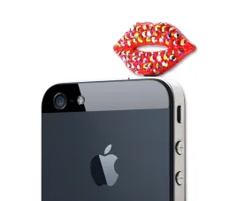 Sexy Lip Crystal Headphone Jack Plug - Colorful