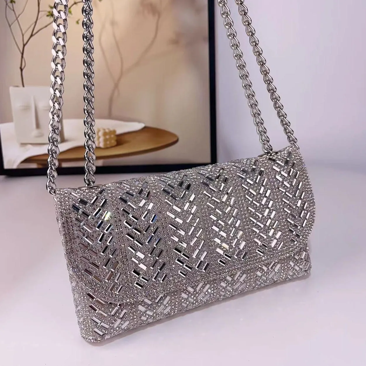 Sharleen Crystals Clutch Bag