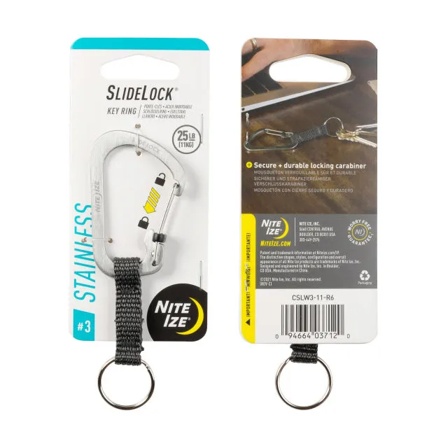 SlideLock Key Ring Stainless Steel