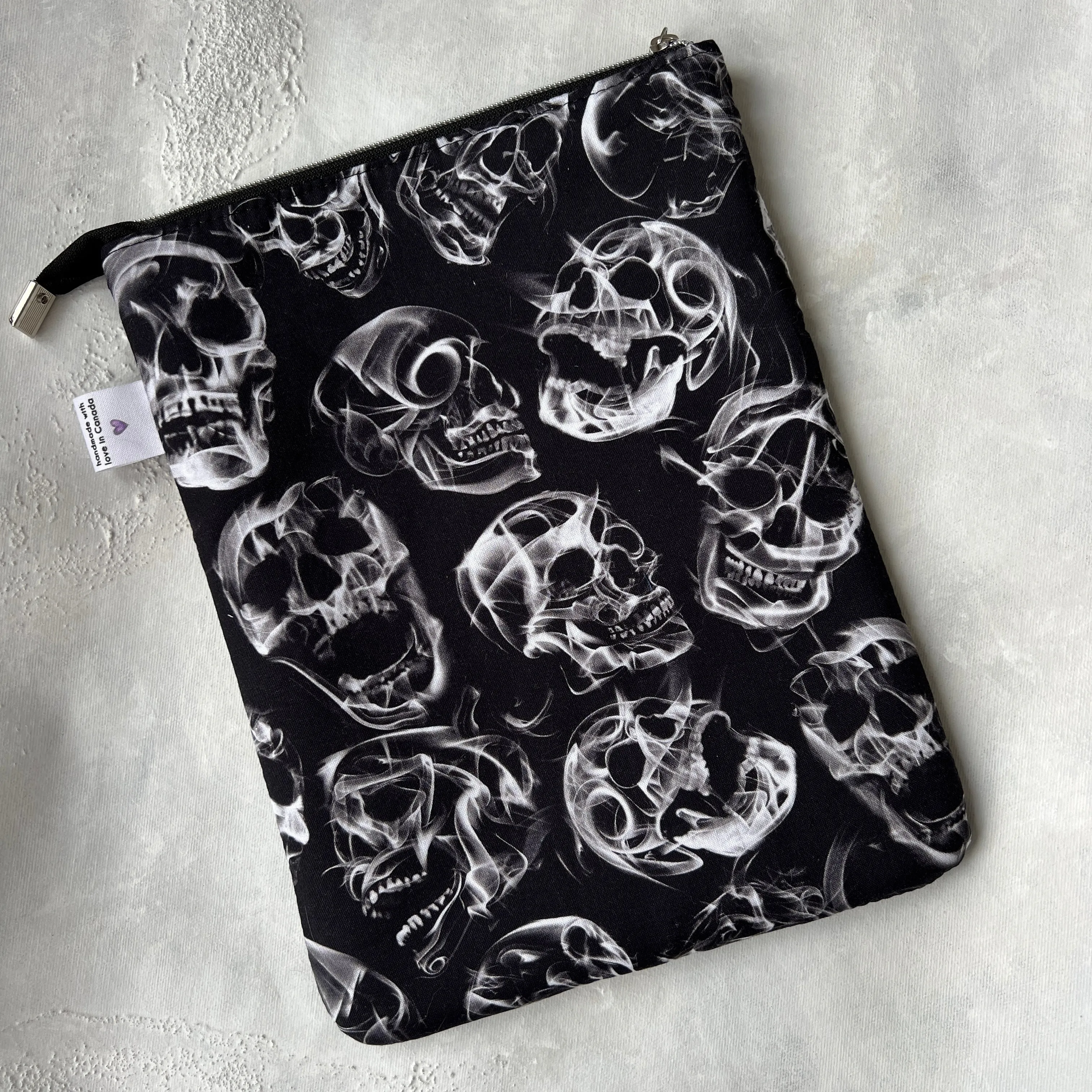 Smoky Skulls -  Zippered Book Sleeve