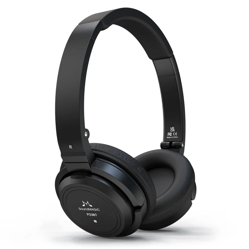 SoundMAGIC P23BT Portable Wireless Bluetooth Headphones - Black