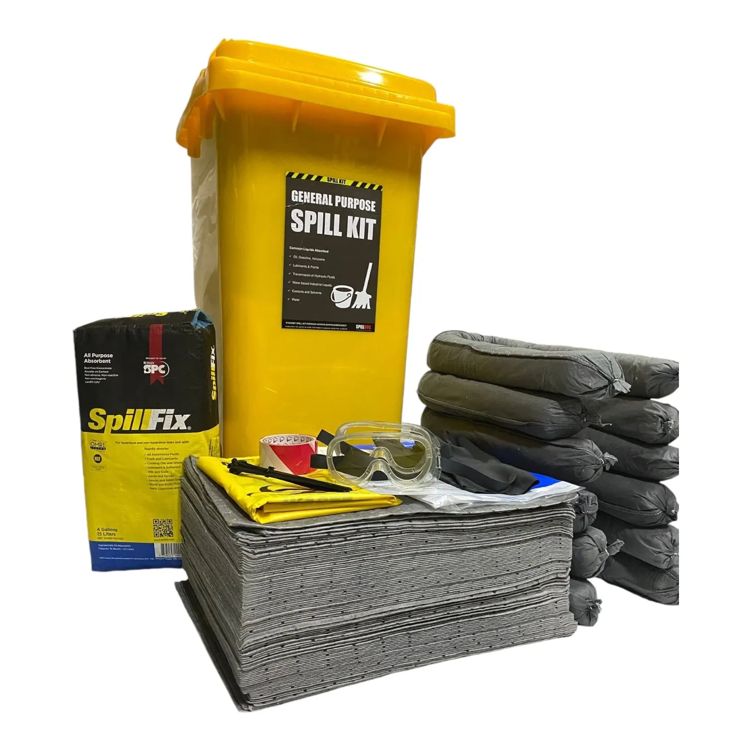 Spilldoc 120 Litre General Purpose Spill Kit with Granular Absorbent Floor Sweep