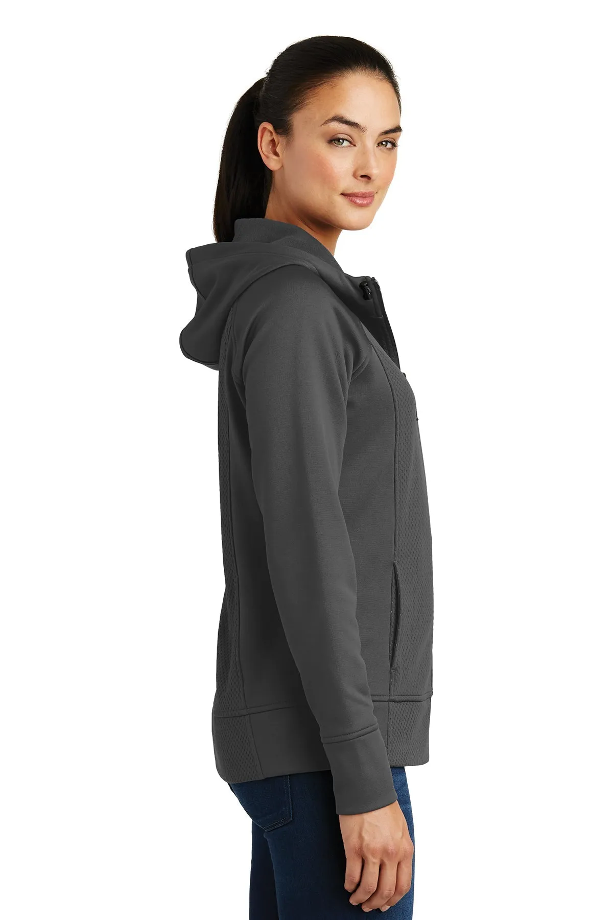 Sport-Tek Ladies Rival Tech Fleece Custom Full-Zip Hooded Jackets, Iron Grey