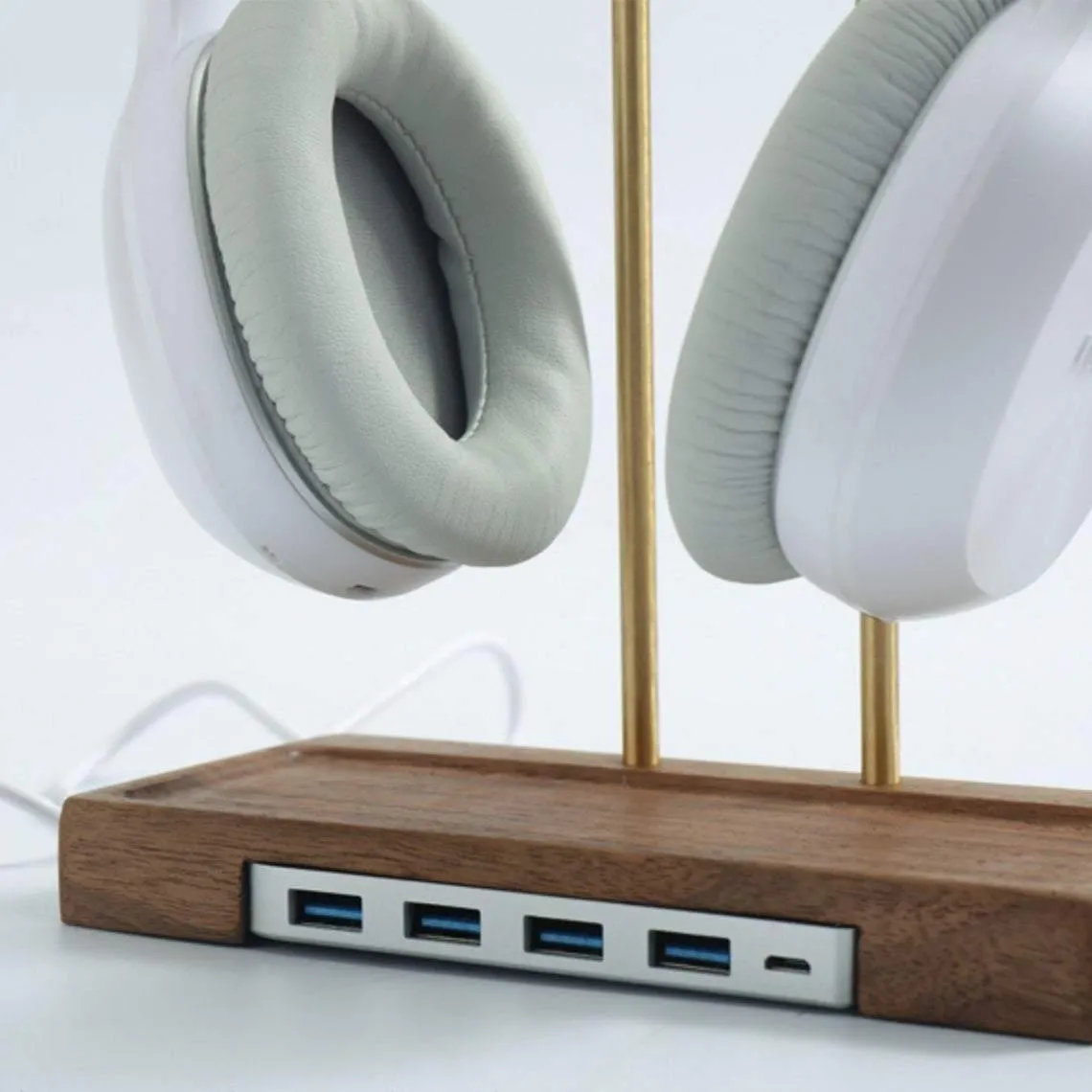 Stylish Earphone Stand with USB Ports