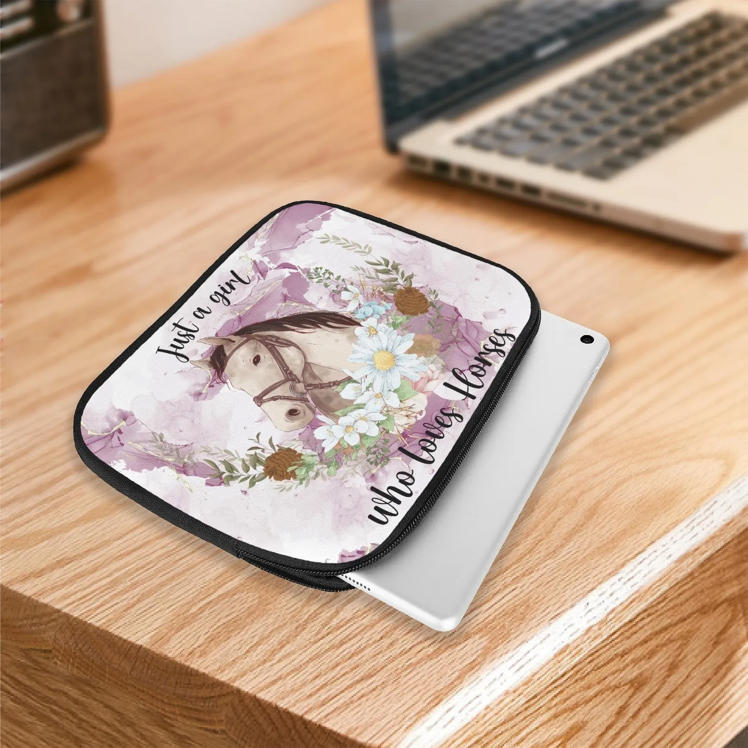 Tablet Sleeve - Just a Girl Who Loves Horses, awd-1351