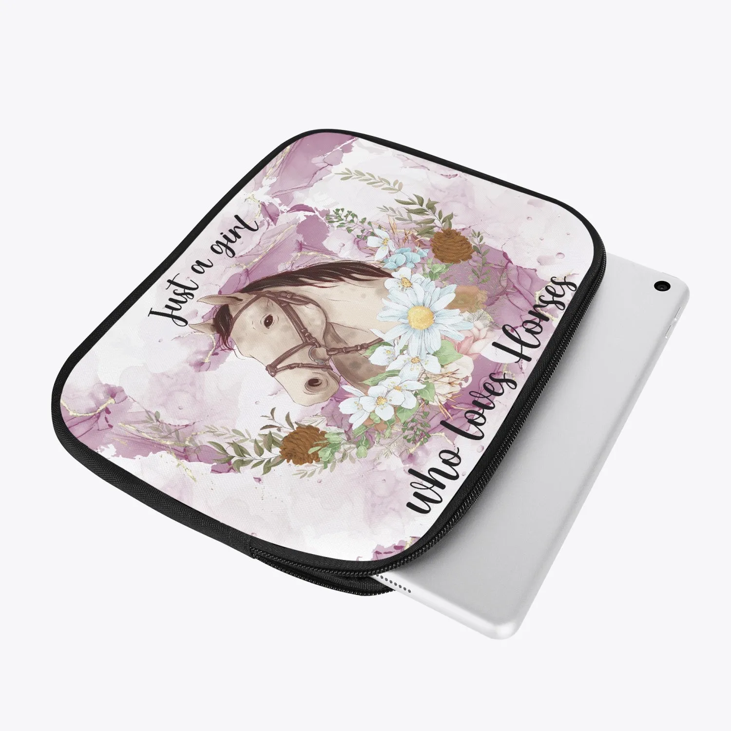 Tablet Sleeve - Just a Girl Who Loves Horses, awd-1351