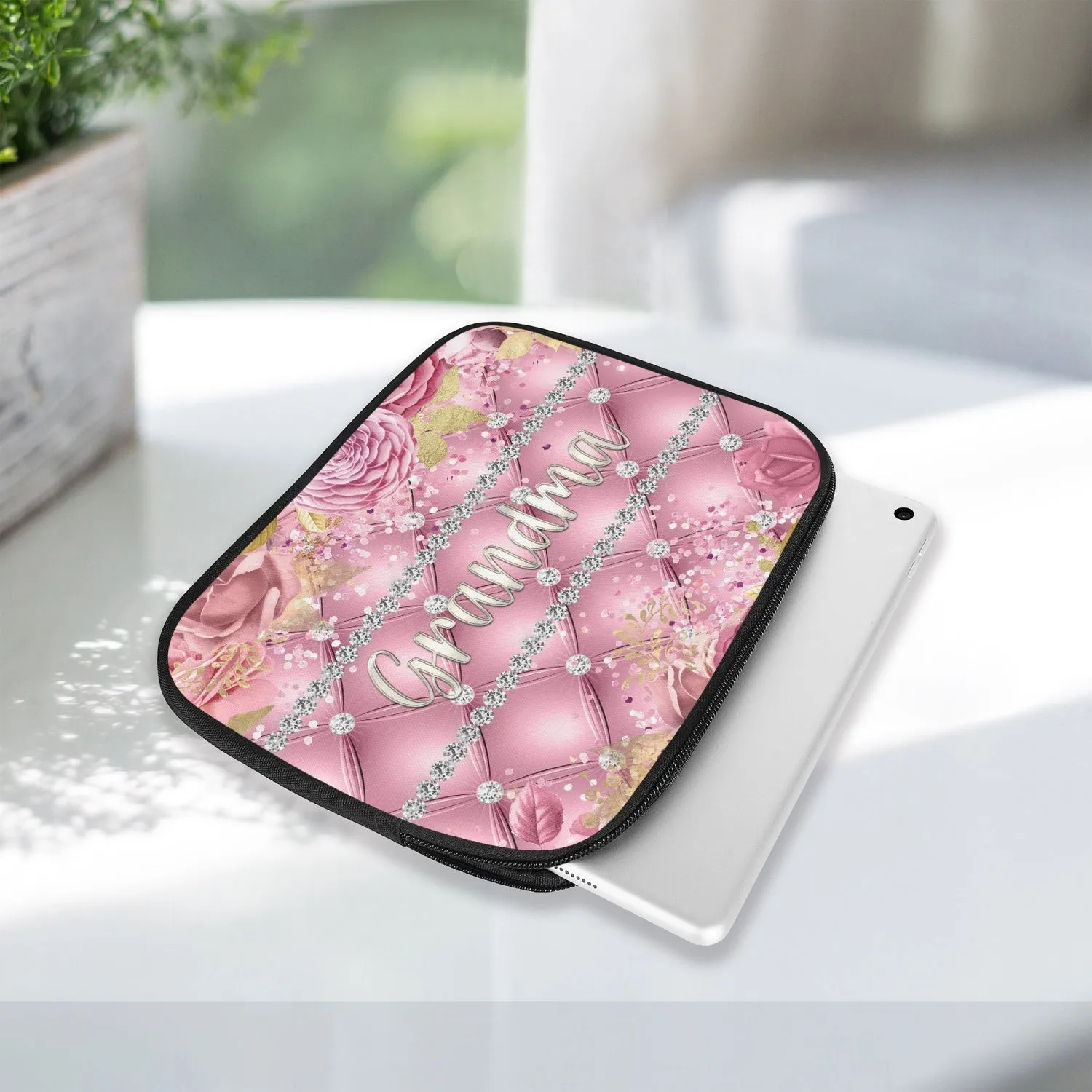 Tablet Sleeve - Pink Floral - Grandma